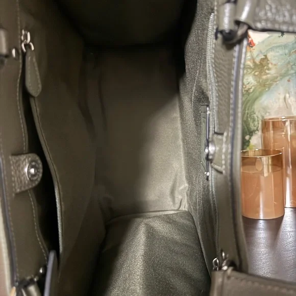 CoachOlive Green Leather Tote